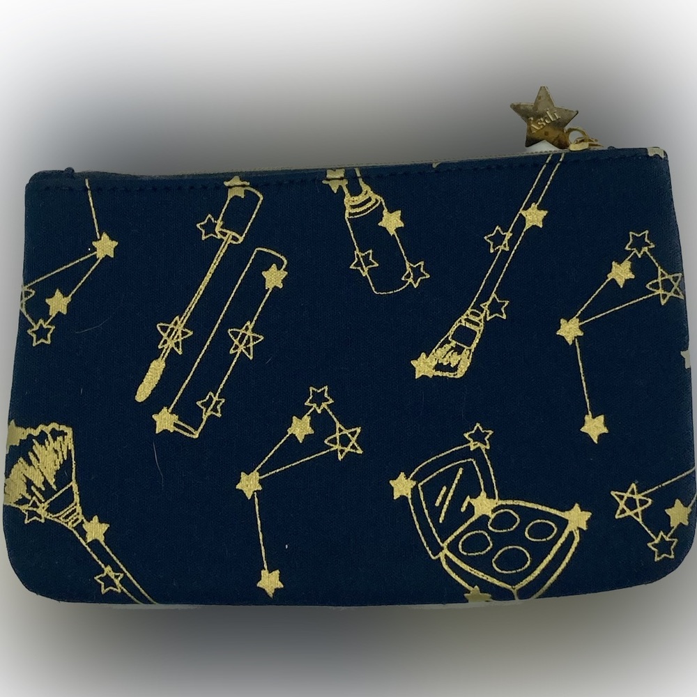 Ipsy November 2016 Rock Starlet Blue and Gold Glam Bag Makeup Bag Galaxy Star